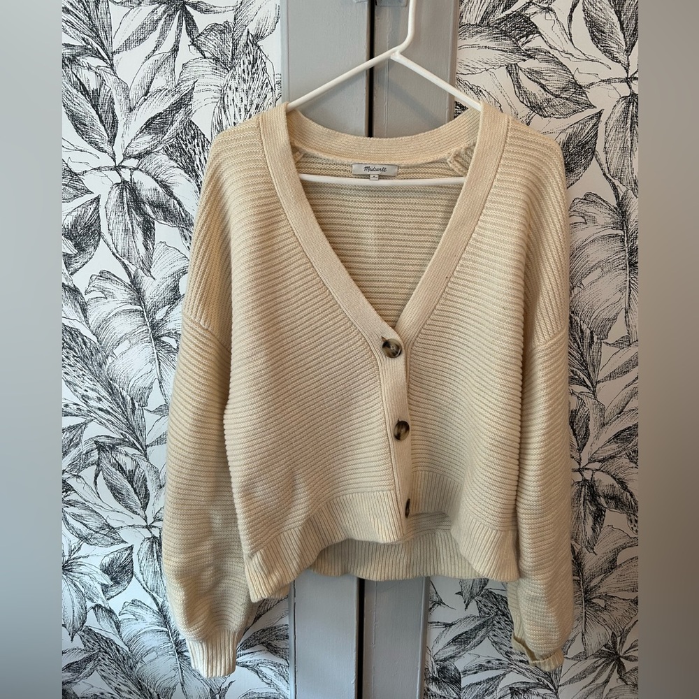 Madewell Bubble-sleeve cardigan MEDIUM